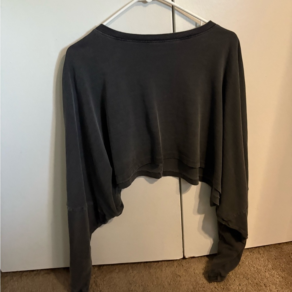 Joah Brown Charcoal Cropped Sweatshirt - Picture 2 of 5